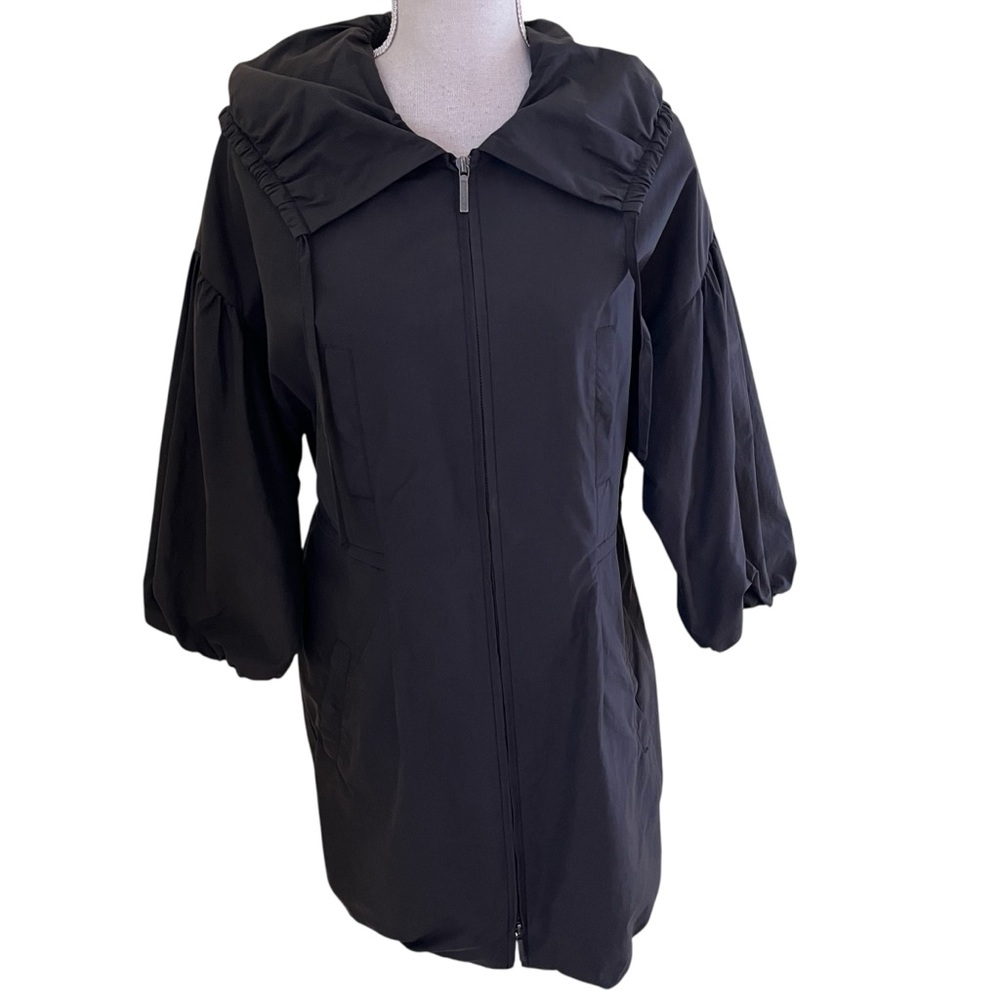 Vince Black Zip Front Wide Collar Jacket M